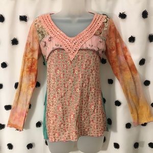 Gypsy Daisy Sz M Mixed Fabric & Pattern Fabulous!